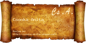 Csonka Anita névjegykártya